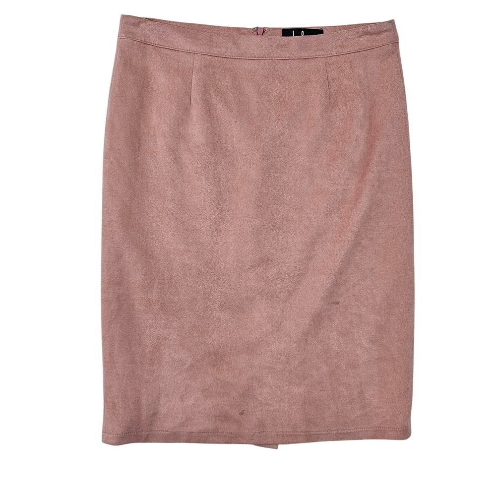 Lulus Faux Suede Pencil Skirt Dusty Rose Pink‎ High Waisted Lined Size Large